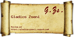 Gladics Zseni névjegykártya